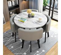 ZDFTGKM Juego de 5 sillas redondas de cocina, combinación de café y silla, balcón, sala de estar, comedor, mesa de recepción de negociación, adecuadas para salón, (