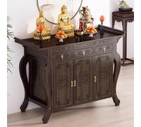 ZDFTGKM Mesa de altar de bambú con almacenamiento, armario simple de nicho de Buda, mesa de meditación china, mesa de ofrenda budista vintage (140 x 40 x 100 cm)