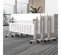 ZDFTGKM Mesa de conferencias plegable, paquete de 3 unidades, mesa de entrenamiento rectangular con ruedas giratorias, para oficina, aula (blanco, 47.2 x 15.7 x 29 pulgadas)