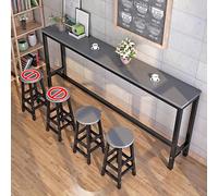 ZDFTGKM Mesa rectangular moderna de altura de barra, mesa auxiliar estrecha, juego de mesa de madera moderno, para espacios pequeños, cocina, cafetería (gris, 100 x 30 x 100 cm)