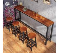 ZDFTGKM Mesa rectangular moderna de altura de barra, mesa auxiliar estrecha, juego de mesa de madera moderno, para espacios pequeños, cocina, cafetería. (nogal, 200 x 30 x 100 cm)