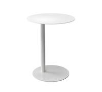ZDFTGKM Nordic - Extremo de mesa redondo de metal colorido con elegante lado escandinavo pequeño para café, apartamento, mini esquina, color blanco, 16 pulgadas de largo x 20 pulgadas de ancho