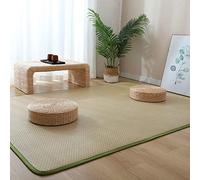 ZDFTGKM Tapete japonés Tatami, tapete antideslizante de ratán natural para sala de estar, plegable, transpirable, para dormitorio, interior y verano