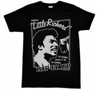 ZDFUXDSRA Little Richard Rip It Up Men s T Shirt Man T-Shirt 100% Cotton Sleeve Shirt Black