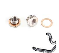 ZDJKI Adaptador Reductor De Tubo De Escape Espaciador De Sensor De Oxígeno O2 De Escape De 18 Mm-12 Mm para H&Arley Dyna Street Bob FXDBB 2015 2016 Motocicleta Escape