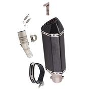 ZDJKI Silenciador De Fibra De Carbono De 51mm para Conexión De Tubo De Enlace Medio De Escape para Y&amaha Xmax 250 300 XMAX250 XMAX300 2017 2018 2019 2020 21 22 23 Motocicleta Escape