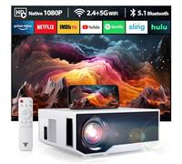 ZDK Mini proyector 4K, Full HD 1080P proyector con Bluetooth y WiFi, 20000 lúmenes, proyector portátil de cine en casa, compatible con smartphone/TV Stick/TV Box/HDMI/USB/AV/PS5 G06BK-B02