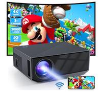 ZDK Mini Videoproyector, Proyector de vídeo portátil nativo 1080P, Retroproyector de cine en casa 20000 lúmenes, compatible con iOS/Android/PC/PS5/TV Stick/HDMI/USB(Gris)