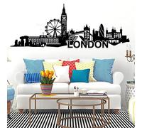 Zdklfm69 Pegatinas de Pared Adhesivos Pared Inglaterra City London City Skyline Decoración Fine City Building Murales Reino Unido Londres Vinilo Arte Calcomanía 270x101cm
