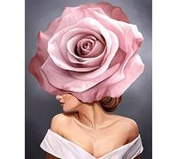 Zdklfm69 Pintar por Numeros Pintura por Números Adultos Mujer Flor Pintura acrílica sobre Lienzo Imagen para Colorear por números Chica Figura decoración del hogar Regalo 40x50cm