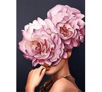 Zdklfm69 Pintar por Numeros Pintura por Números Adultos Mujer Flor Pintura acrílica sobre Lienzo Imagen para Colorear por números Chica Figura decoración del hogar Regalo 40x50cm
