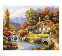 Zdklfm69 Pintar por Numeros Pintura por Números Pinturas de Paisaje Lienzo Color de Paisaje por número de Adultos Kits de Dibujo al óleo Pintados a Mano (sin Marco) 40x50cm