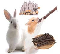 ZDL Palitos Masticables De Manzana, Rama Molar, Juguetes Para Mascotas Pequeñas, Palos De Madera Natural Para Conejos, Hámsters, Cobayas y Otras Mascotas