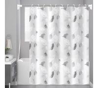 ZDLLDZ Cortina de Ducha con patrón de Hojas Modernas, con Ojales de Metal inoxidables, Impermeables, para baño, 183x230cm(72x91in)