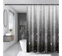 ZDLLDZ Cortina de Ducha de Cielo Nocturno, Estilo Moderno, Tela de Estrella Negra, Cortinas de Ducha Impermeables de poliéster para decoración de baño, 170x170cm(67x67in)
