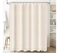 ZDLLDZ Cortina de Ducha Impermeable de Rayas Blancas, decoración del hogar, tamaño Personalizable, poliéster, Moderna, 200 x 180 cm (79 x 71 Pulgadas)