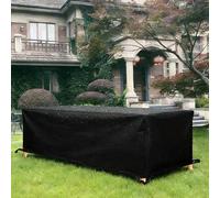 ZDLLDZ Funda para Muebles de jardín 230x50x40cm / LxAnxAl Tela Oxford 420D, Resistente al Viento y a los Rayos UV, Cubierta Impermeable para mesas y sillas de Exterior rectangularesNegro