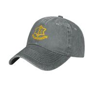 Zdlwaisw Yifhdes IDF - Gorra de béisbol con logotipo de la Fuerza de Defensa israelí, unisex, ajustable, para hombre y mujer, gris, Talla única