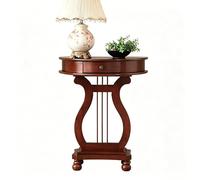 ZDMZR Consola Entrada con Cajón, Mesa Consola Semicircular, Adecuada para Pasillo, Sala de Estar(Brown)