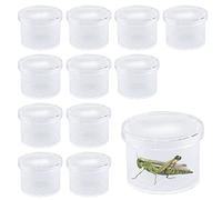 ZDNT 12Piezas Caja de Insectos de Aumento Caja de Observación con Lupa Visor Insectos Transparente Visor de Insectos de Bicho Observador de Insectos Jaula Portátil para Insectos para Niños y Adultos