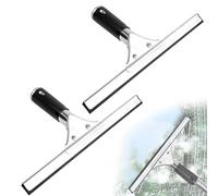 ZDNT 2 Piezas Limpiacristales de Acero Inoxidable,Limpiacristales Ducha Profesional,para Limpiar y Secar Vidrio, Azulejos, Ventanas, Baño, para Eliminar Cualquier Resto de Agua 30 cm