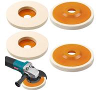 ZDNT 8 Piezas Disco de Pulir de Fieltro 125 mm para Pulido de Metales, Vidrio y Cerámica - Rueda Pulidor Pad