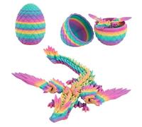 ZDNT Huevo de dragón impreso en 3D,Juguete misterioso del dragón,Figuras de dragón móviles realistas realistas sorpresa Pascua para la decoración del día de Navidad