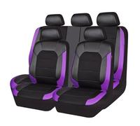 ZDPFDC Coche Cuero Fundas Asientos para Peugeot Partner 2000-2019 2020 2021 2022 2023 2024, Cómodo y Transpirable Asiento Protector Cubreasientos Accesorios,Purple