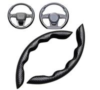 ZDPFDC Coche Funda Volante para Toyota C-HR CHR Hybrid/C-HR EV C-EV/electric/2020-2022 2023 2024 2025, Segmentado Fibra de Carbon Antideslizantes Protector Volante Auto Accesorios,Black