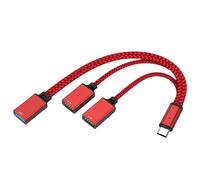 Zdprkqzvz Adaptador multipuerto USB C de aluminio que conecta y reproduce USB C a 3 puertos USB, centro pequeño USB C a 3 USB