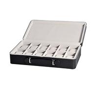 Zdprkqzvz Cajas de almacenamiento portátiles para relojes de 2/8/12 ranuras, caja de viaje con interior de fieltro suave para guardar joyas de reloj