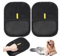 ZDQC 2 Piezas Guantes Quitapelos para Mascotas,24x17cm Electrostatic Hair Removal Gloves,Guante Quita Pelos Mascota,Guantes de Aseo para Gatos,Manopla Quita Pelos Mascota,Guante Pelo Gato