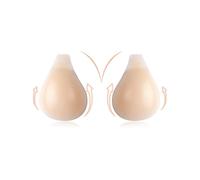 ZDQCB Brasier Invisible sin Espalda para Mujer, Brasier Adhesivo Reutilizable de Silicona sin Tirantes Que Mejora la flacidez del Pecho, Ultra Delgado, Nude-XL(c/D/E), L