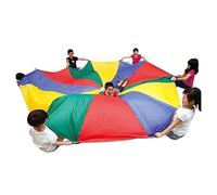 ZDQDMJ Paracaídas Paracaídas De Juego De 2 A 12 M, Actividad De Team Building para El Día Deportivo Escolar, Set para Fiesta De Cumpleaños Familiar(2m/6ft)