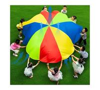 ZDQDMJ Paracaídas Paracaídas De Juego De 2 A 12 M De Diámetro, Juegos Cooperativos para Niños, Actividad De Cumpleaños Al Aire Libre En El Césped(7m/23ft)