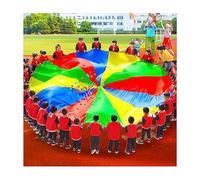 ZDQDMJ Paracaídas Paracaídas De Juego De 2 A 12 M, Desarrollo De Habilidades Sensoriomotoras, Juegos Cooperativos para Fiesta En El Patio Trasero(4m/13ft)