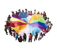 ZDQDMJ Paracaídas Paracaídas De Juego para Actividades Al Aire Libre, Fuerza De Brazos Y Coordinación, Incluye Bolsa De Transporte para Fácil Almacenamiento(4m/13ft)