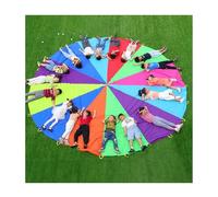 ZDQDMJ Paracaídas Paracaídas De Juego para Actividades Al Aire Libre, Fuerza De Brazos Y Coordinación, Juego De Jardín para Niños(3m/10ft)