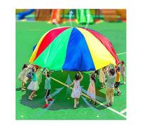 ZDQDMJ Paracaídas Paracaídas De Juego para Niños con Asas, Desarrollo De La Fuerza De Brazos, Paracaídas De Juego Cooperativo De 2 A 12 M(4m/13ft)