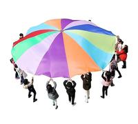 ZDQDMJ Paracaídas Paracaídas De Juego para Niños con Bolsa De Almacenamiento, Entrenamiento De Integración Sensorial, Juego De Fiesta En Jardín Y Césped(4m/13ft)