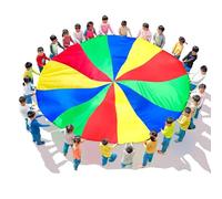 ZDQDMJ Paracaídas Paracaídas De Juego para Niños De 2 A 12 M, Incluye Bolsa De Almacenamiento, Ideal para Fiesta De Cumpleaños Y Día Deportivo Escolar(4m/13ft)