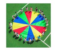 ZDQDMJ Paracaídas Paracaídas De Juego para Niños, Diámetro De 2 A 12 M, Incluye Bolsa De Almacenamiento, Juego para Día De Campo/Día Deportivo Escolar/Fiesta De Cumpleaños(10m/33ft)