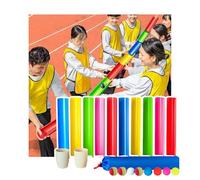 ZDQDMJ Pipeline Challenge Juego De Fiesta Al Aire Libre En Jardín Y Playa, Pipeline Challenge para Picnic De Empresa, Set De Juego De Trabajo En Equipo para Adultos(10pcs 30cm)