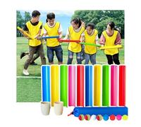 ZDQDMJ Pipeline Challenge Pipeline Challenge, Juegos Al Aire Libre para La Familia, Set De Trabajo En Equipo para Fiesta En Jardín Y Playa para Adultos Y Niños(10pcs 50cm)