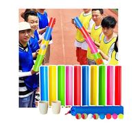 ZDQDMJ Pipeline Challenge Set De Juego En Equipo, Desafío De Tuberías para El Día Deportivo Escolar, Set De Juego Al Aire Libre para Jardín Y Playa(10pcs 30cm)