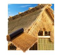 ZDQDMJ Rollo de paja artificial de paja artificial, rollos de techo de césped sintético, techo de paja de palma mexicana, impermeable para refugio (1 x 14 m)