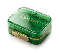 ZDQZC Pastillero portátil de viaje con 7 compartimentos, pastillero semanal perfecto, impermeable, para vitaminas y medicamentos diarios, pequeño contenedor para píldoras para bolso de bolsillo