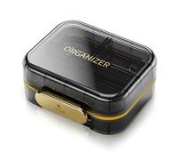 ZDQZC Pastillero portátil de viaje con 7 compartimentos, pastillero semanal perfecto, impermeable, para vitaminas y medicamentos diarios, pequeño contenedor para píldoras para bolso de bolsillo