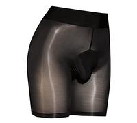 ZDSUHYIW Calzoncillos para hombre con petróleo, pantalones cortos moldeadores finos, ropa interior, sexy, transparentes, de nailon, calzoncillos tipo bóxer para hombre, Negro , Talla única