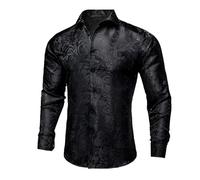 ZDSUHYIW Camisas para hombre brillantes de satén, camisa de lentejuelas, camisa de ocio, camisa de negocios, camisas casuales para hombres, fiestas, carnaval, discoteca, discoteca, discoteca, camisa